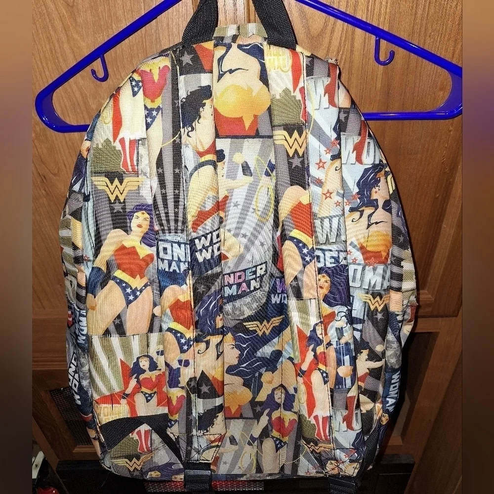 A Wonder Woman large backpack. EUC. All zippers and pockets work.